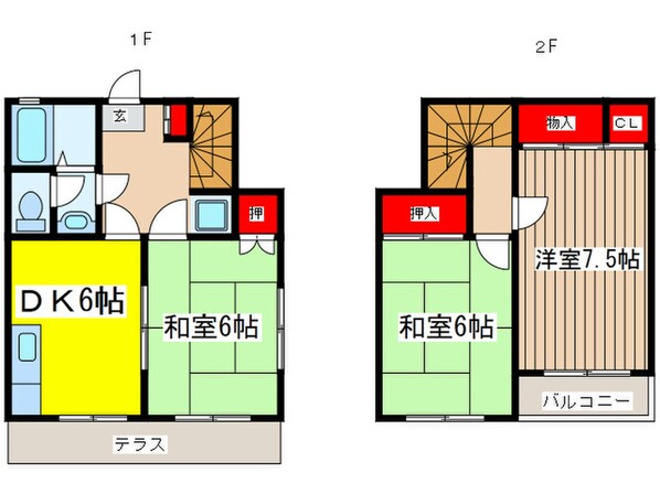 ステラ小峰Ａの物件間取画像